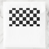 Gecontroleerd zwart-wit rechthoekige sticker (Tas)