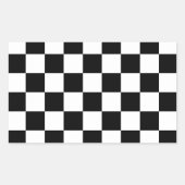 Gecontroleerd zwart-wit rechthoekige sticker (Voorkant)