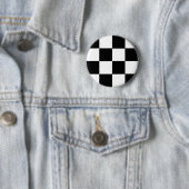 Gecontroleerd zwart-wit ronde button 5,7 cm (In situ)