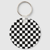 Gecontroleerd zwart-wit sleutelhanger (Voorkant)