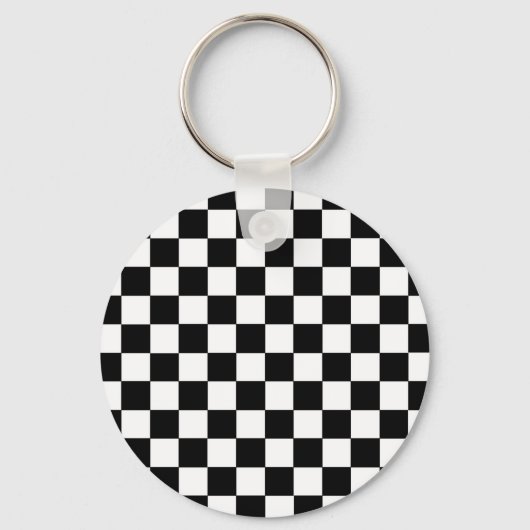 Gecontroleerd zwart-wit sleutelhanger (Voorkant)