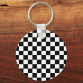 Gecontroleerd zwart-wit sleutelhanger (Voorkant)