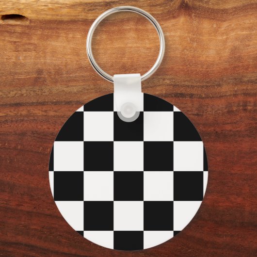 Gecontroleerd zwart-wit sleutelhanger (Voorkant)