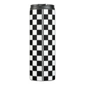 Gecontroleerd zwart-wit thermosbeker (Achterkant)