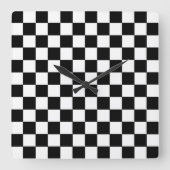 Gecontroleerd zwart-wit vierkante klok (Voorkant)