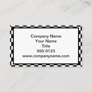 Gecontroleerd zwart-wit visitekaartje