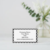 Gecontroleerd zwart-wit visitekaartje (Staand voorkant)