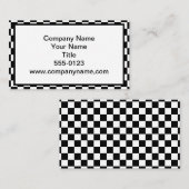 Gecontroleerd zwart-wit visitekaartje (Voorkant / Achterkant)