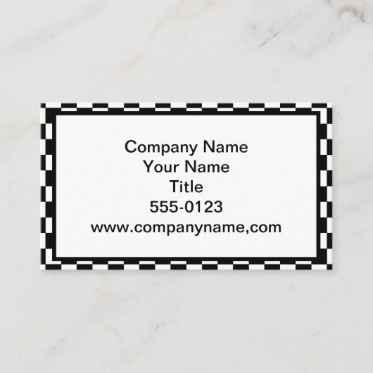 Gecontroleerd zwart-wit visitekaartje (Voorkant)