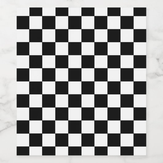 Gecontroleerd zwart-wit wijn etiket (Enkel label)