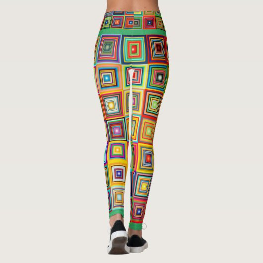 Gecontroleerde Abstracte rendy Leggings (Achterkant)