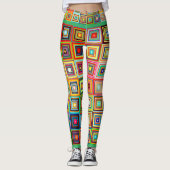 Gecontroleerde Abstracte rendy Leggings (Voorkant)