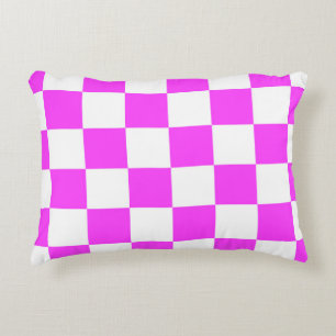Gecontroleerde achtergrond tegel patroon. White en Accent Kussen