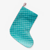 Gecontroleerde achtergrondtextiel sluiting. kleine kerstsok (Voorkant (Hangend))