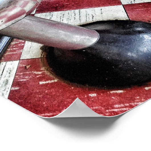 Gecontroleerde Afdrukken van Poster op voorste ran (Hoek)