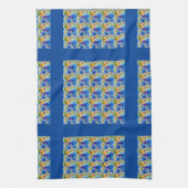 Gecontroleerde blauwe, kleurrijke mix van wilde bl theedoek (Verticaal)