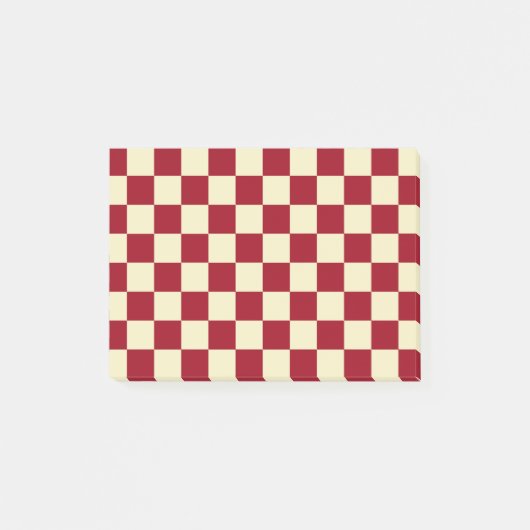 Gecontroleerde Bourgogne en Cream Post-it® Notes (Voorkant)