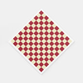 Gecontroleerde Bourgogne en Cream Servetten (Hoek)