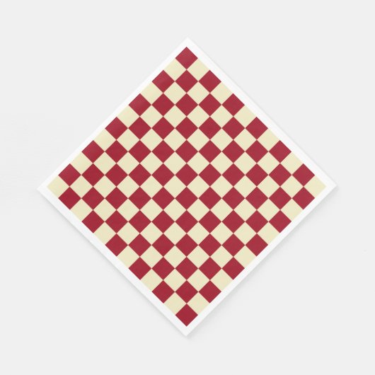 Gecontroleerde Bourgogne en Cream Servetten (Hoek)