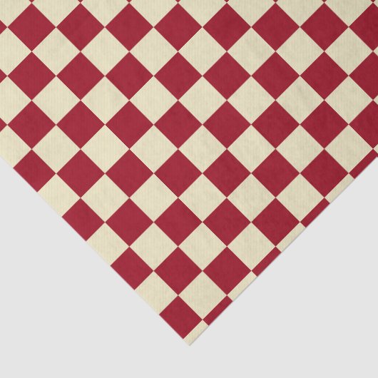 Gecontroleerde Bourgogne en Cream Tissuepapier (Detail)