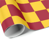 Gecontroleerde Bourgogne en goud Cadeaupapier (Rol Hoek)