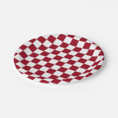 Gecontroleerde Bourgogne en White Papieren Bordje (Gekanteld)