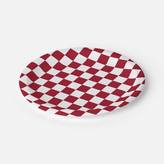 Gecontroleerde Bourgogne en White Papieren Bordje (Gekanteld)