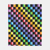Gecontroleerde Broader Spectrum Rainbow Black Fleece Deken (Voorkant)