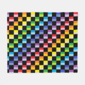 Gecontroleerde Broader Spectrum Rainbow Black Fleece Deken (Voorkant (Horizontaal))