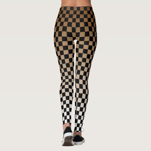 Gecontroleerde bruine fade-Leggings Leggings (Achterkant)