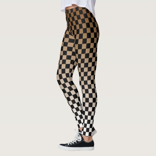 Gecontroleerde bruine fade-Leggings Leggings (Links)
