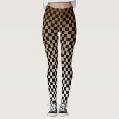 Gecontroleerde bruine fade-Leggings Leggings (Voorkant)