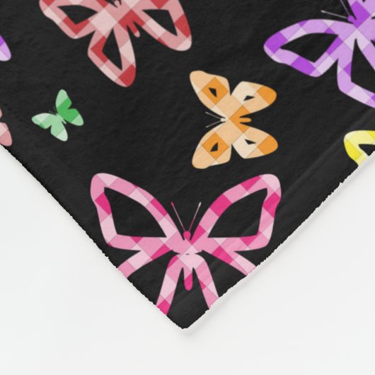 GECONTROLEERDE BUTTERFLIES FLEECE DEKEN (Hoek)
