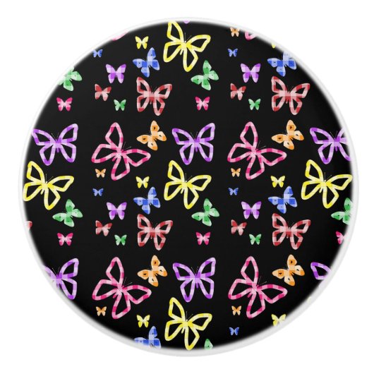 GECONTROLEERDE BUTTERFLIES KERAMISCHE KNOP (Voorkant)