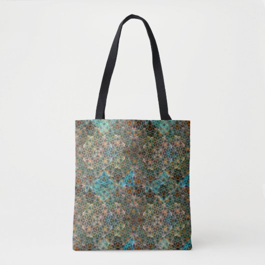 Gecontroleerde chaos – gedempte herfst tote bag (Voorkant)