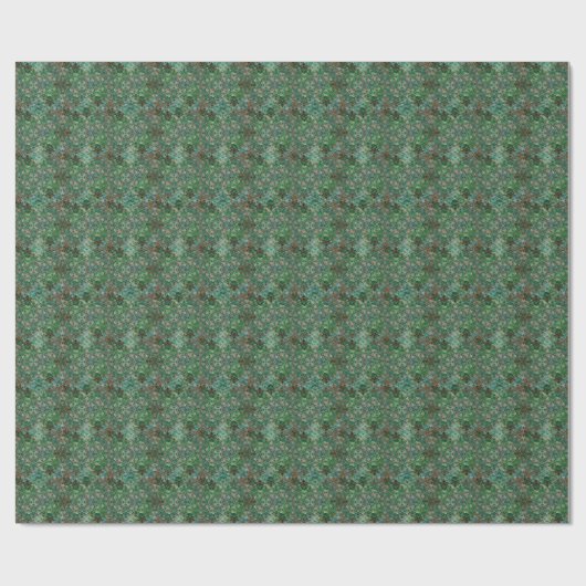 Gecontroleerde chaos – groen cadeaupapier (Vlak)