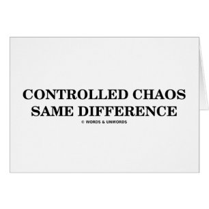 Gecontroleerde chaos Zelfde Verschil (oxymoronen)