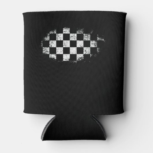 Gecontroleerde Checker Black & White Blikjeskoeler (Voorkant)