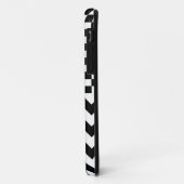 gecontroleerde & chevron ~ zwarte patronen Case-Mate iPhone case (Achterkant/links)