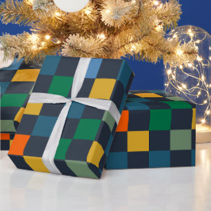 Gecontroleerde controle Multi-Color Dark Pattern Cadeaupapier