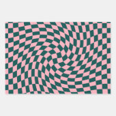 Gecontroleerde de groene Roze Controles van het Oe Inpakpapier Vel (Voorkant 2)