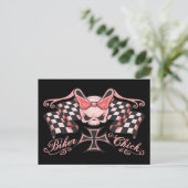 Gecontroleerde fietskuiken briefkaart (Staand voorkant)