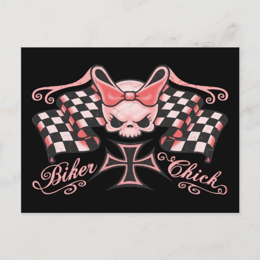 Gecontroleerde fietskuiken briefkaart (Voorkant)