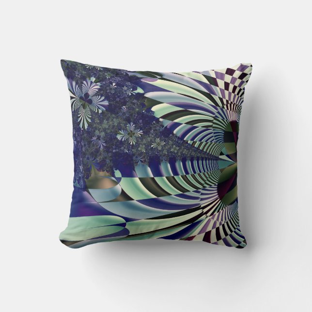 gecontroleerde Floral Pillow Kussen (Voorkant)
