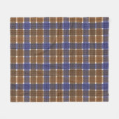 Gecontroleerde geblodde tartan bruine vioolretro k fleece deken (Voorkant (Horizontaal))