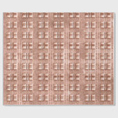 Gecontroleerde gerasterde geometrie Roos Gold Copp Cadeaupapier (Vlak)