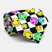 Gecontroleerde glimlende gezichten van de retrofle stropdas (Opgerold)