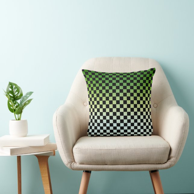 Gecontroleerde groene Fade Kussen (Stoel)