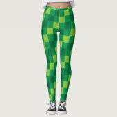 Gecontroleerde groene Leggings (Voorkant)