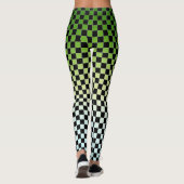 Gecontroleerde Groene Vervagen ZonneonsetLeggings Leggings (Achterkant)